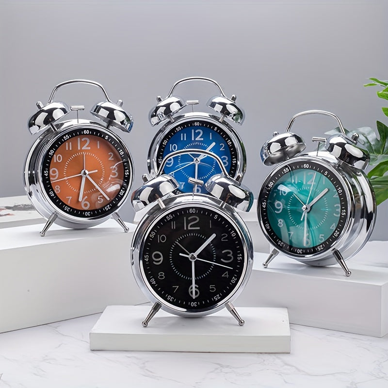 Trevonine Traditional Metal Bell-Top Alarm Clock for Reliable Wake-Ups