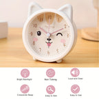 Trevonine Silent Alarm Clock with Night Light for Peaceful Sleep