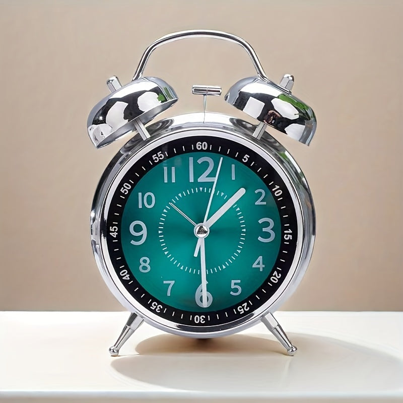 Trevonine Traditional Metal Bell-Top Alarm Clock for Reliable Wake-Ups