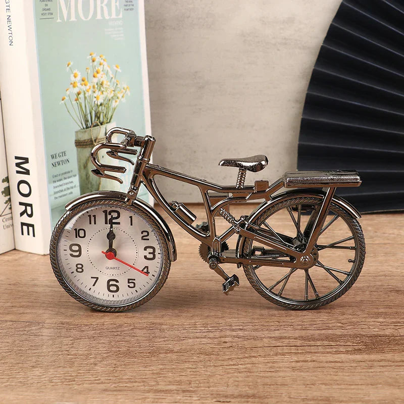 Trevonine Handcrafted Vintage Bicycle Desk Clock with Quartz Movement