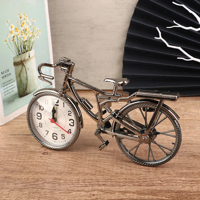 Trevonine Handcrafted Vintage Bicycle Desk Clock with Quartz Movement
