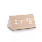 Trevonine Wooden LED Alarm Clock with Digital Display