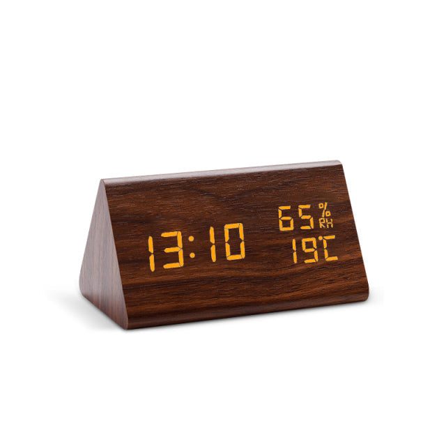 Trevonine Wooden LED Alarm Clock with Digital Display