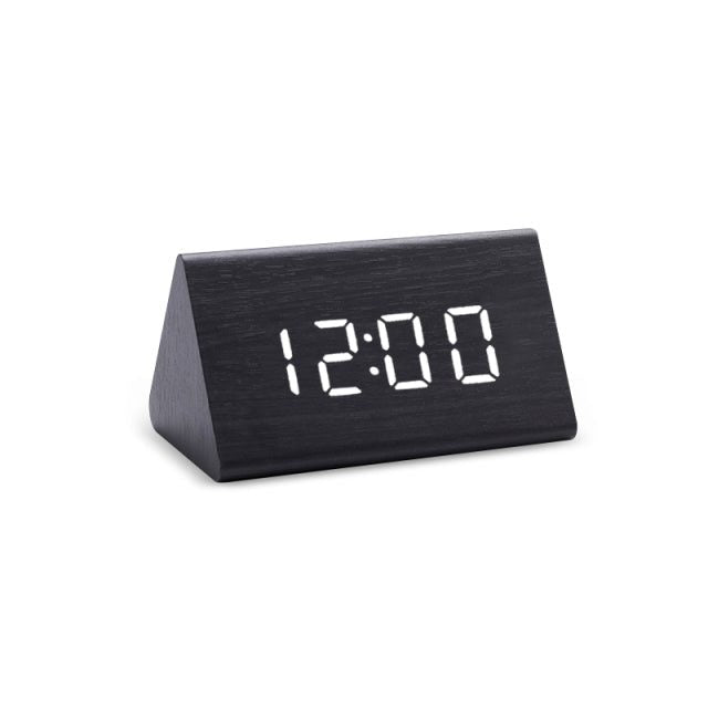 Trevonine Wooden LED Alarm Clock with Digital Display